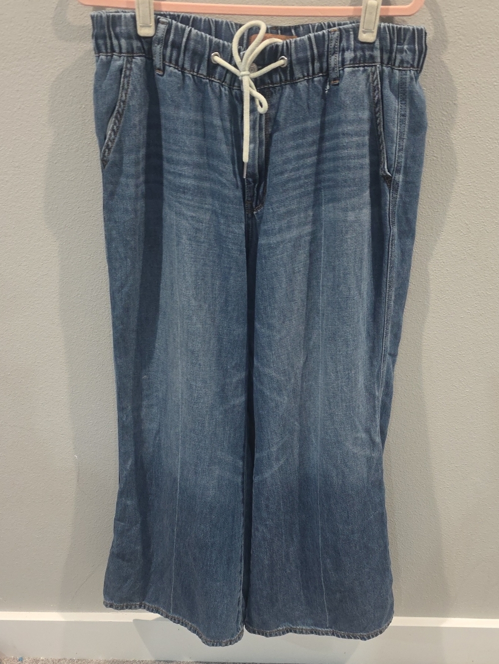 Judy Blue Relaxed Drawstring Denim Jeans - Medium Blue
